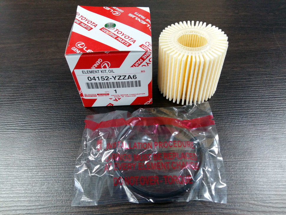 Toyota Фильтр масляный Toyota Auris, Avensis 2009-, Prius III, Rav4 2008-, Lexus NX-200 (04152-YZZA6) [70034385] на Автозапчасти Автозапчасти